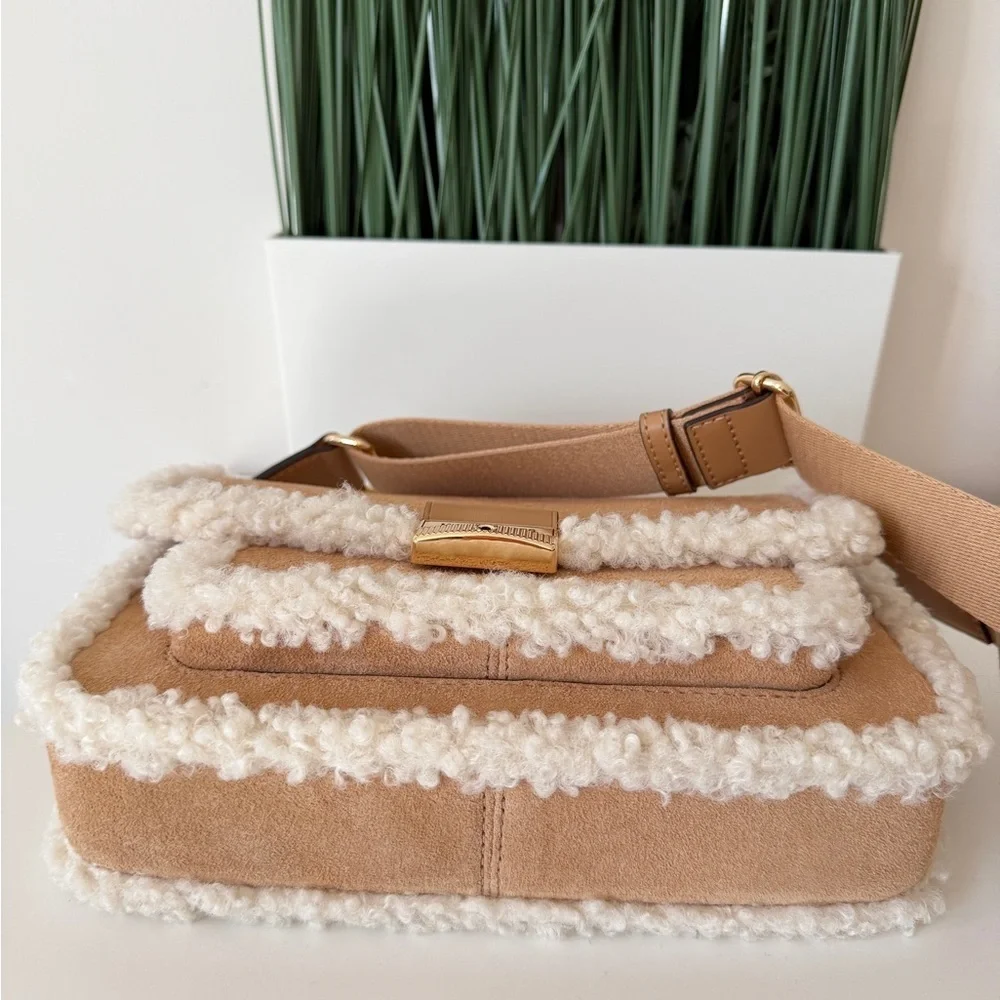 Michael Kors Tan and Cream Crossbody Bag